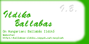 ildiko ballabas business card