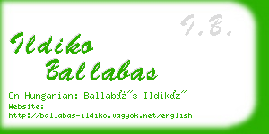 ildiko ballabas business card